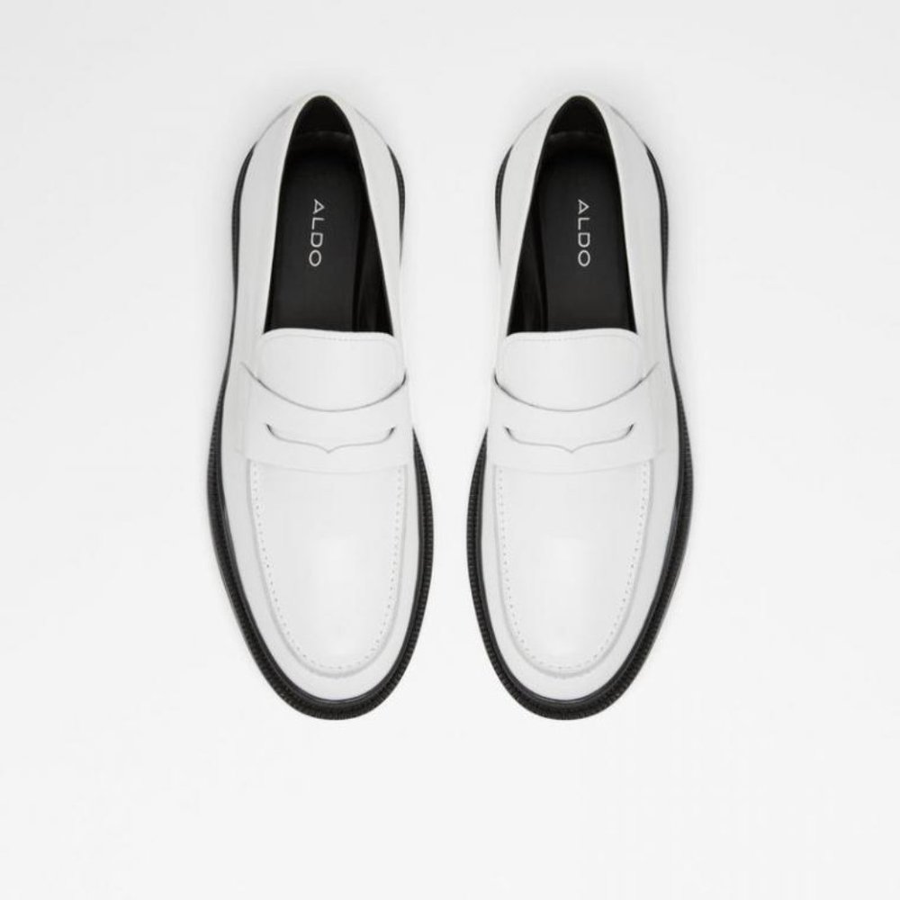 NWOB Aldo Kerouac Penny Loafer In White